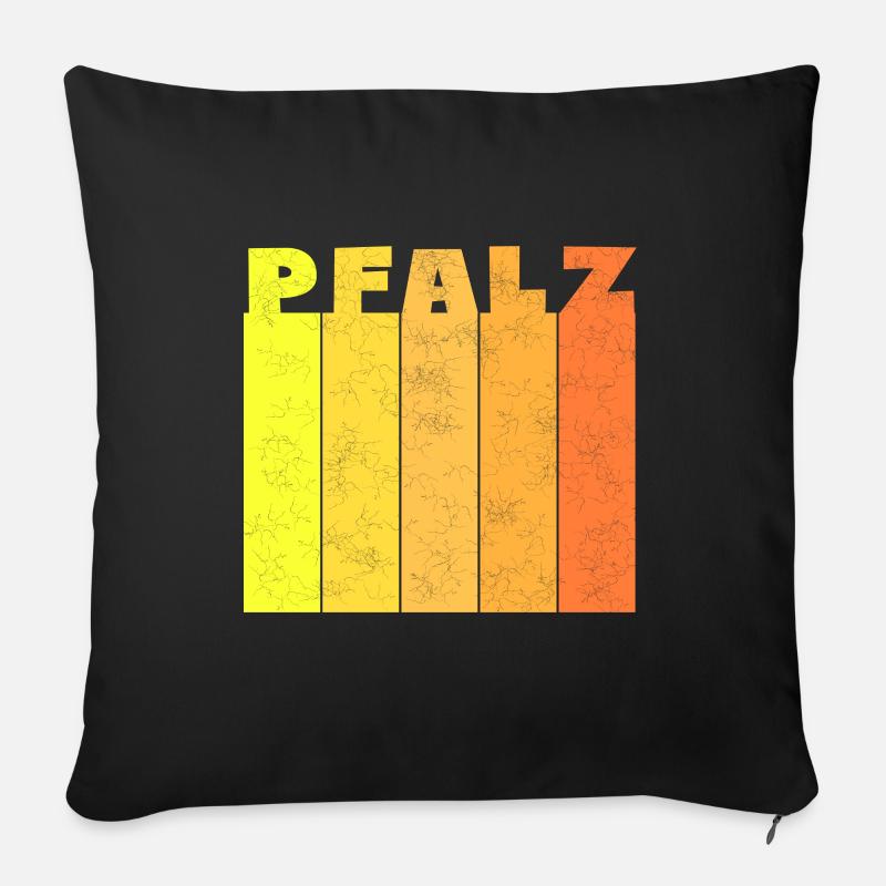Pfalz Eifel Pfälzer vintage Geschenk - Sofakissen mit Füllung 45 x 45 cm - Schwarz