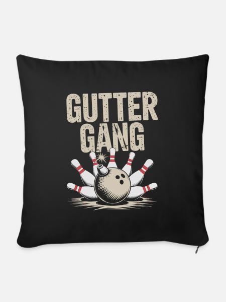 Bowler Bowling - Sofakissen mit Füllung 45 x 45 cm - Schwarz
