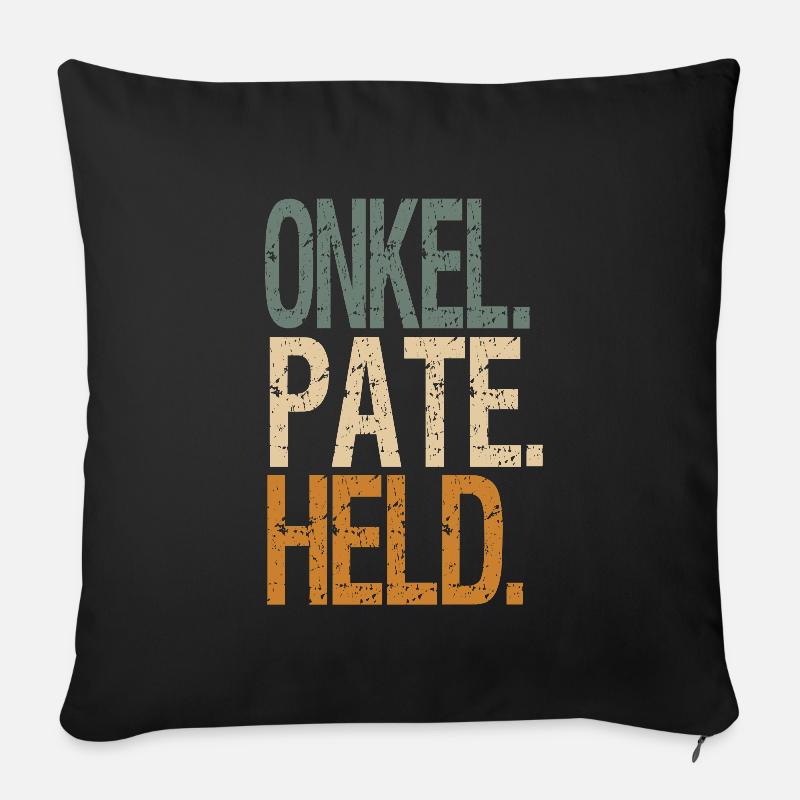 Onkel Pate Held - Sofakissen mit Füllung 45 x 45 cm - Schwarz