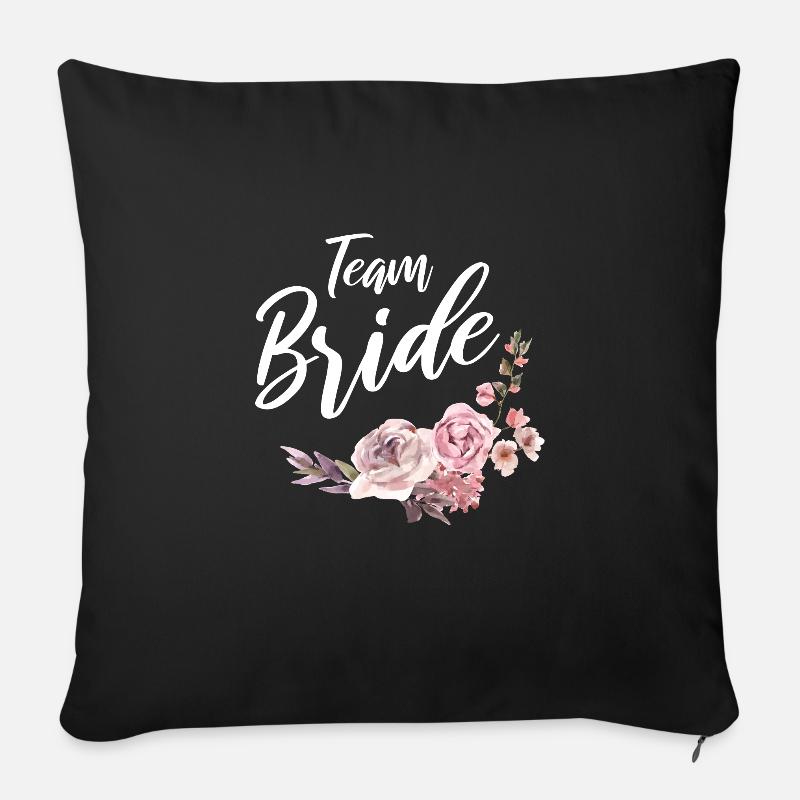 Team Bride - Sofakissen mit Füllung 45 x 45 cm - Schwarz
