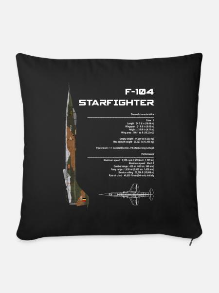 F104 BELGISCH - AS2012 - Sofakissen mit Füllung 45 x 45 cm - Schwarz