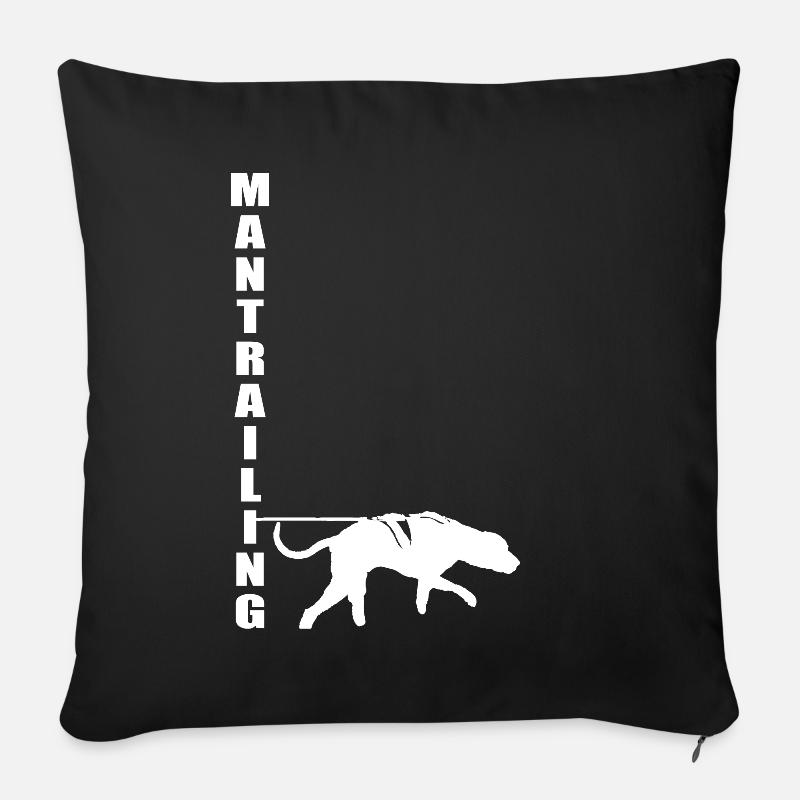 Mantrailing WHITE - Coussin et housse de 45 x 45 cm - noir