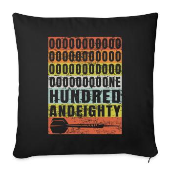 onehundredandeighty 180 Darts - Sofa pillow with filling 45cm x 45cm - black - Front