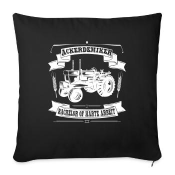 Traktor lustiger Spruch Trecker Landwirt Geschenk - Sofakissen mit Füllung 45 x 45 cm - Schwarz - Vorne