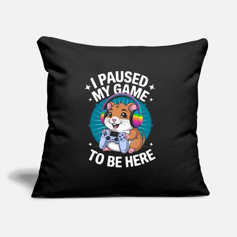Break for you: Gamer Hamster! Sofa pillow with filling 45cm x 45cm