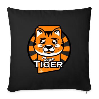TeamTigre S - Coussin et housse de 45 x 45 cm - noir - Devant