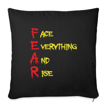 FEAR Accessoires - Sofakissen mit Füllung 45 x 45 cm - Schwarz - Vorne