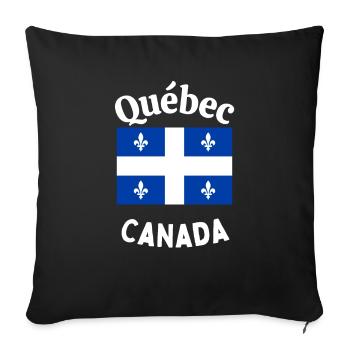 Quebec Canada - Sofakissen mit Füllung 45 x 45 cm - Schwarz - Vorne