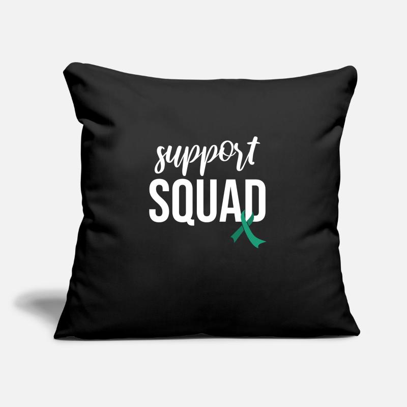 Support Squad, Emerald Schleife Leberkrebs Sofakissen mit Füllung 45 x 45 cm