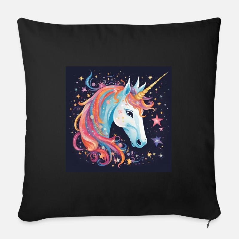Just a Unicorn - Sofa pillow with filling 45cm x 45cm - black