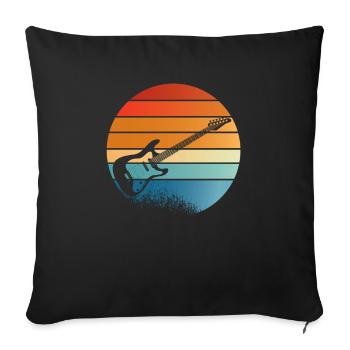 Guitarist - Sofa pillow with filling 45cm x 45cm - black - Front