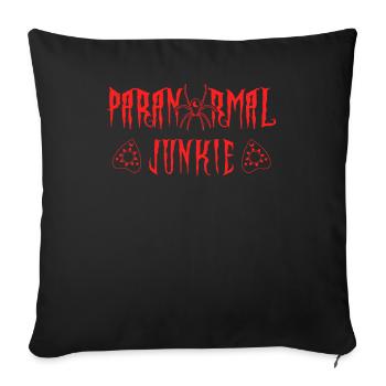 Paranormal junkie ghost hunter - Sofa pillow with filling 45cm x 45cm - black - Front