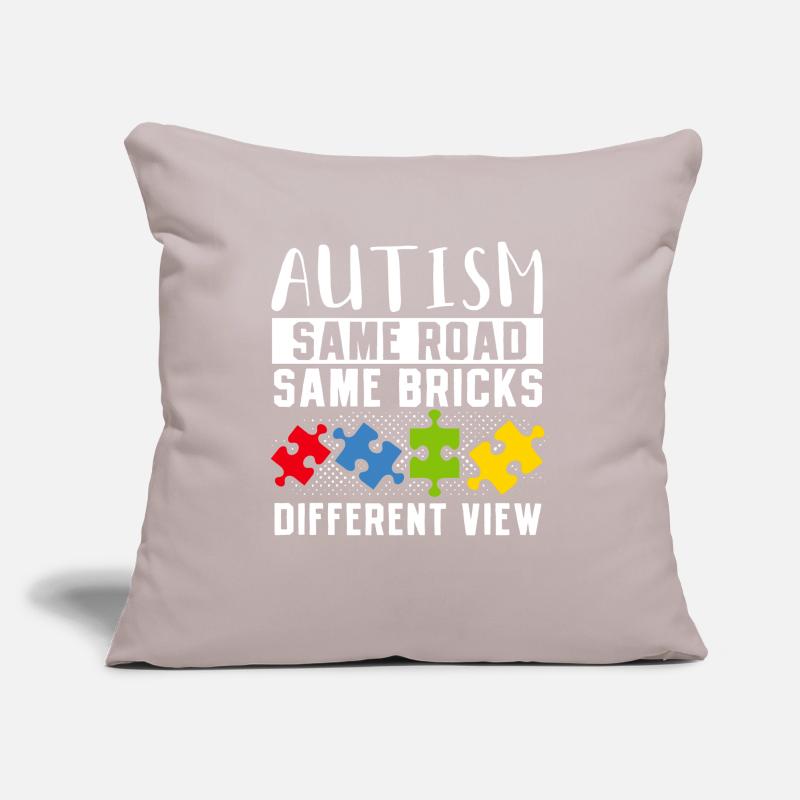 Autism Same Road Same Bricks Sofakissen mit Füllung 45 x 45 cm