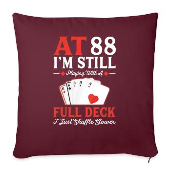 Deck Card Games – 88th Birthday - Sofa pillow with filling 45cm x 45cm - burgundy - Front