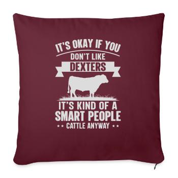 Personnes intelligentes - Cow Dexters - Coussin et housse de 45 x 45 cm - bordeaux - Devant