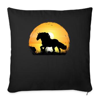 Coucher de soleil - Cold Blood Horse - Coussin et housse de 45 x 45 cm - noir - Devant