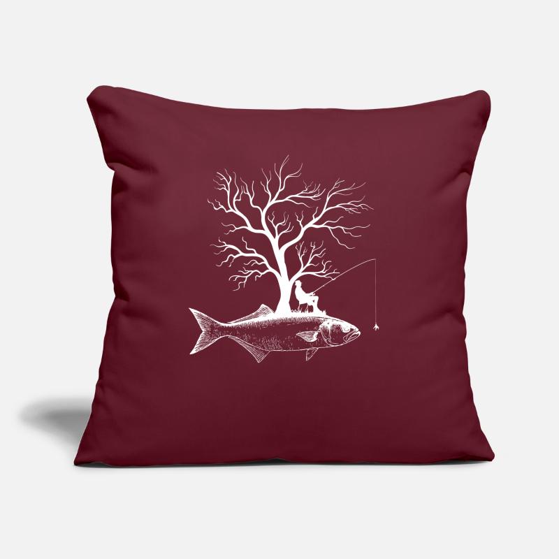 Graphic Tree - Fish Bluefish Sofa pillow with filling 45cm x 45cm