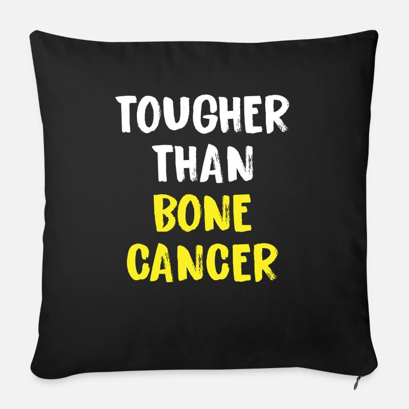 Harder than bone cancer - Sofa pillow with filling 45cm x 45cm - black