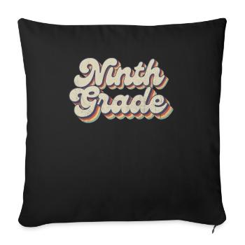 Boho Rainbow - Teacher of the Ninth Grade - Sofa pillow with filling 45cm x 45cm - black - Front