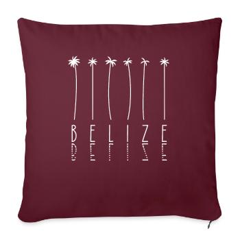 Palmenurlaub - Insel Belize - Sofakissen mit Füllung 45 x 45 cm - Burgunderrot - Vorne