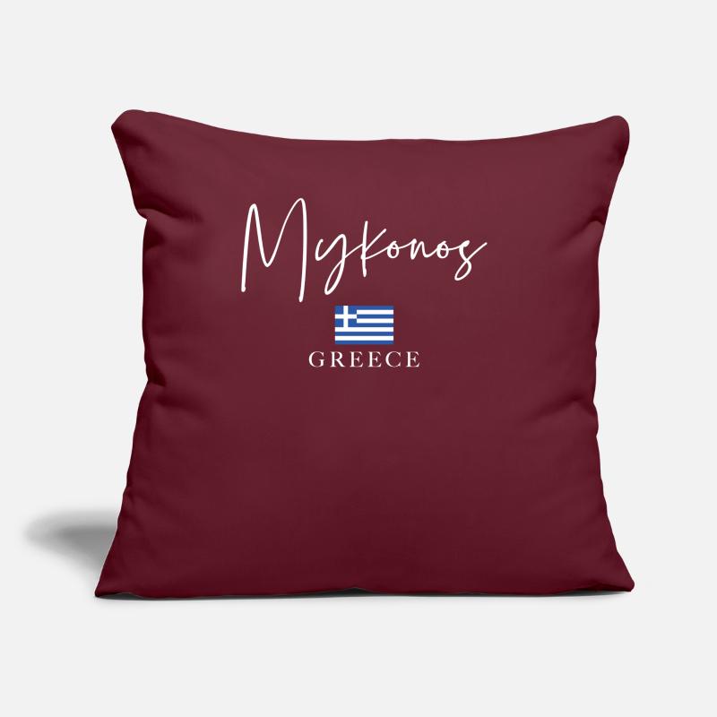 Vacances du drapeau de la Grèce - Île de Mykonos Coussin et housse de 45 x 45 cm