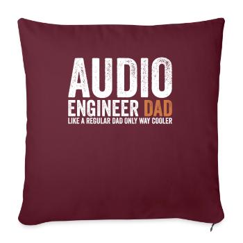 Papa - Audio Engineer - Sofa pillow with filling 45cm x 45cm - burgundy - Front