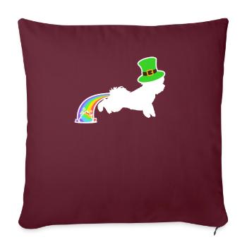 Le Chien de Saint-Patrick - Bichon Frise - Coussin et housse de 45 x 45 cm - bordeaux - Devant