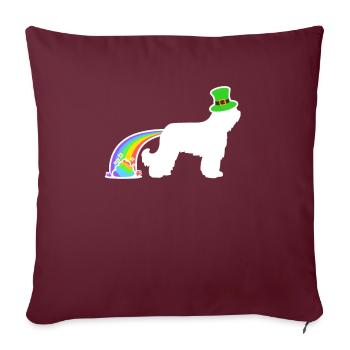 Chien de Saint-Patrick - Briarde - Coussin et housse de 45 x 45 cm - bordeaux - Devant