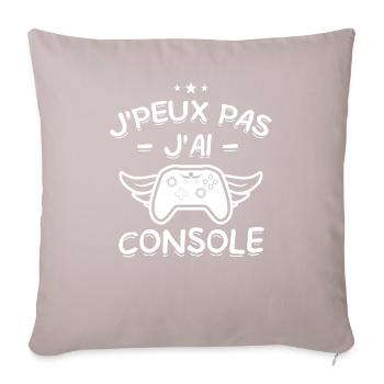 J'Peux Pas ! J'Ai Console 🎮 - Coussin et housse de 45 x 45 cm - taupe clair - Devant