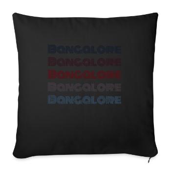 Vintage India Stadt - Retro Bangalore - Sofakissen mit Füllung 45 x 45 cm - Schwarz - Vorne