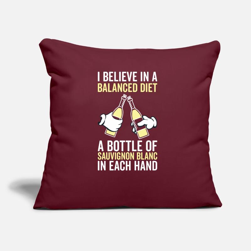 Balanced Diet Sauvignon Blanc Lovers Sofa pillow with filling 45cm x 45cm