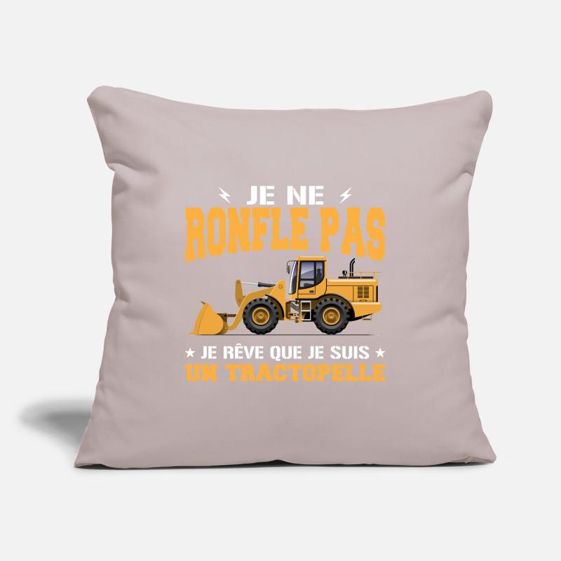 Construction machine Backhoe loader Snorer Sofa pillow with filling 45cm x 45cm
