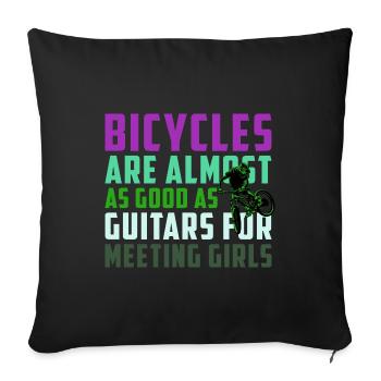 Unnamed Project 63 - Sofa pillow with filling 45cm x 45cm - black - Front