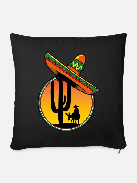 Sombrero - Sofakissen mit Füllung 45 x 45 cm - Schwarz