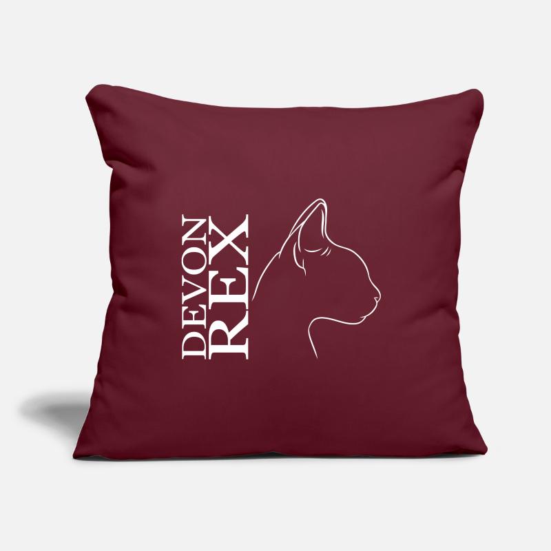 Devon Rex Profile Cat Cat Wilsigns Sofa pillow with filling 45cm x 45cm