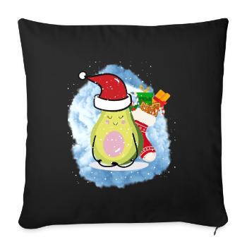 Yoga à Noël - Coussin et housse de 45 x 45 cm - noir - Devant