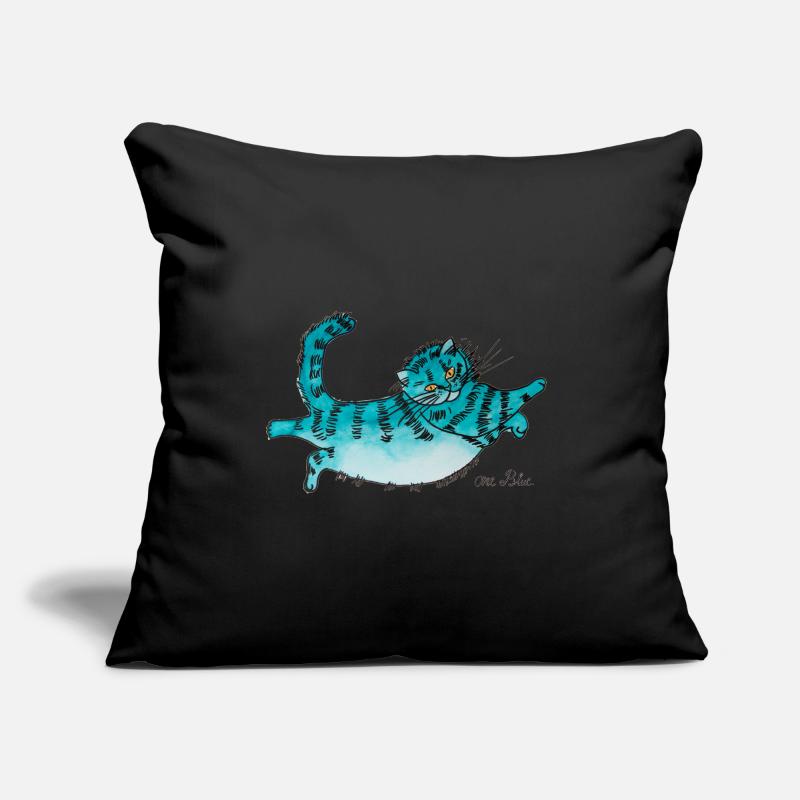 bleu Fluffy Coussin et housse de 45 x 45 cm