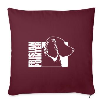 Frisian Pointer Profile Dogs Dog Wilsigns - Sofa pillow with filling 45cm x 45cm - burgundy - Front