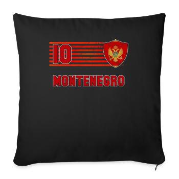 Montenegro - Sofa pillow with filling 45cm x 45cm - black - Front