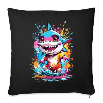 Hai - Sofakissen mit Füllung 45 x 45 cm - Schwarz - Vorne