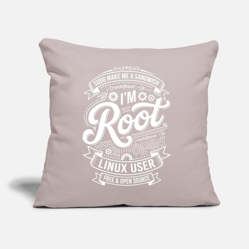 Ich bin Root – Linux User Sofakissen mit Füllung 45 x 45 cm