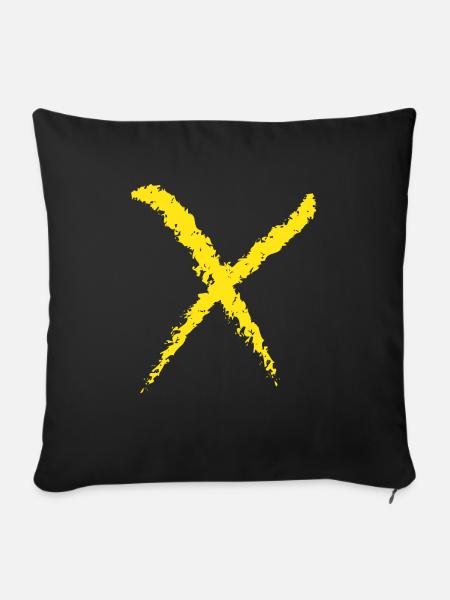 X - Sofakissen mit Füllung 45 x 45 cm - Schwarz