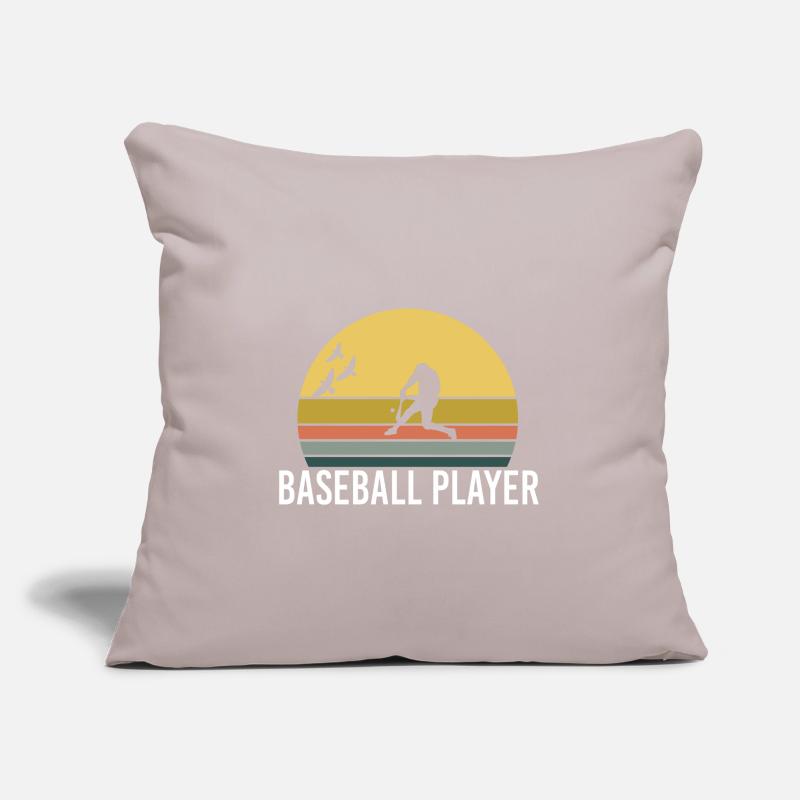 Retro Vintage Sunset Évolution Baseball Sofakissen mit Füllung 45 x 45 cm
