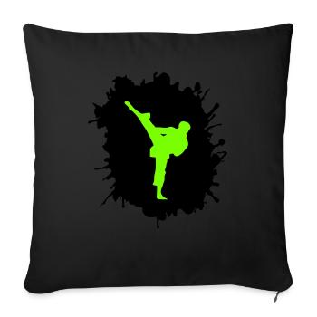 Karate Blobs - Sofa pillow with filling 45cm x 45cm - black - Front