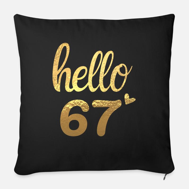 Hello 67 doré - Sofapude med fyld 45 x 45 cm - sort