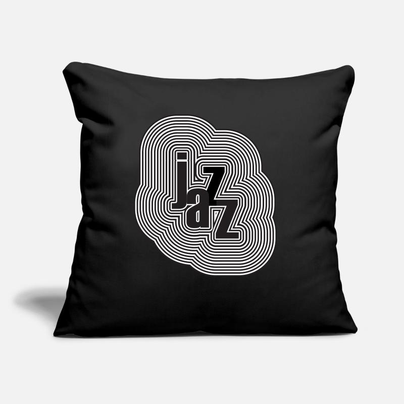 Conception de logo de lignes typographiques jazz Coussin et housse de 45 x 45 cm