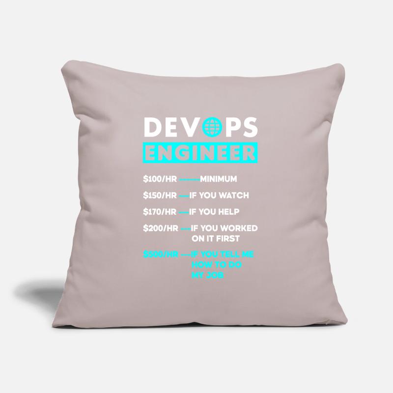 DevOps Engineer Cloud Computing Hourly Rate Sofa pillow with filling 45cm x 45cm