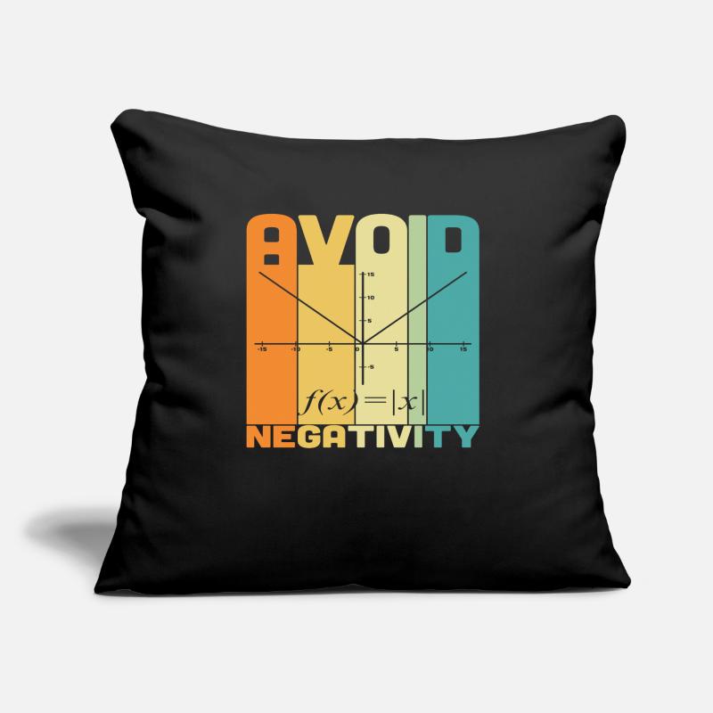 Avoid Negativity Math Quotes Sofa pillow with filling 45cm x 45cm