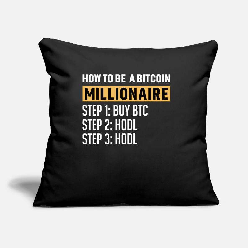 Bitcoin Plan B BTC Satoshi Krypto Hodl Maximalist Sofakissen mit Füllung 45 x 45 cm