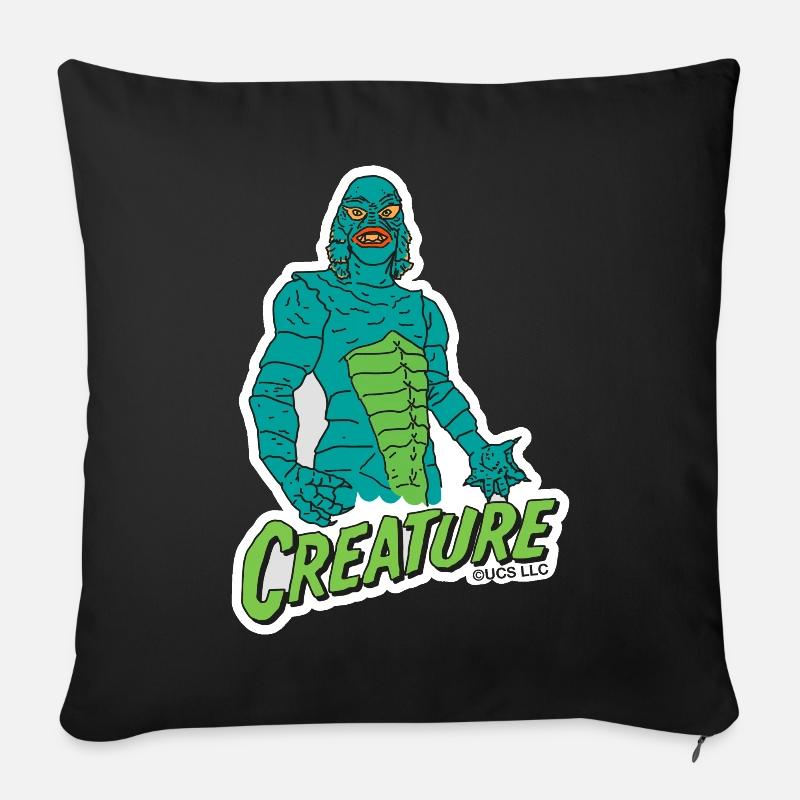 Universal Monsters L'Étrange Créature Du Lac Noir - Coussin et housse de 45 x 45 cm - noir